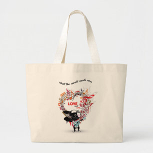 Grand Tote Bag AMOUR DOUX FOURRE-TOUT d'AMOUR de mirabelle