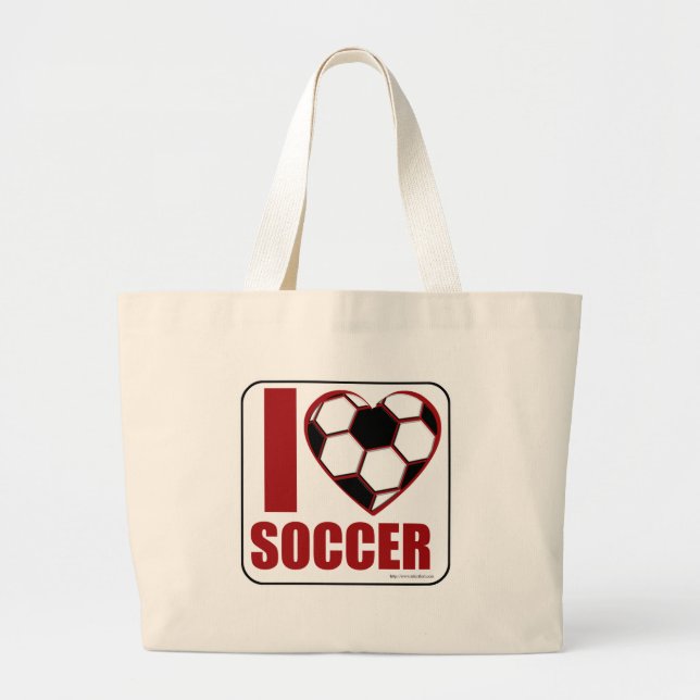 Grand Tote Bag Amour du football (Devant)