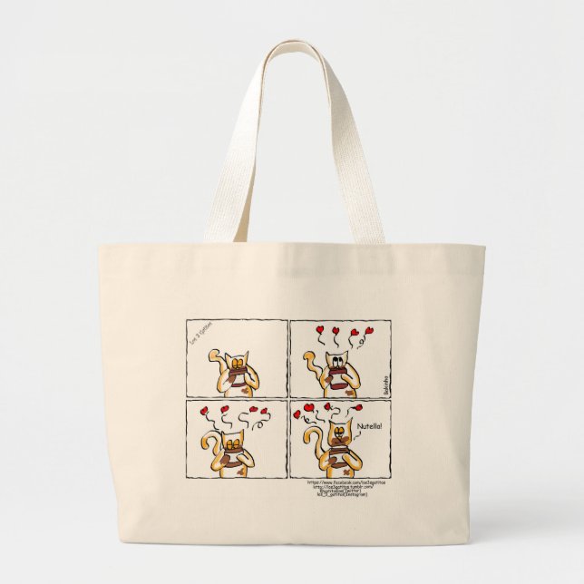 Grand Tote Bag Amour est Nutella (Devant)