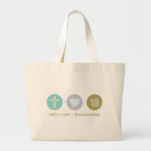 Grand Tote Bag Amour Rockhounding de foi