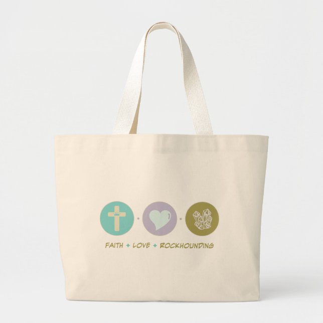 Grand Tote Bag Amour Rockhounding de foi (Devant)