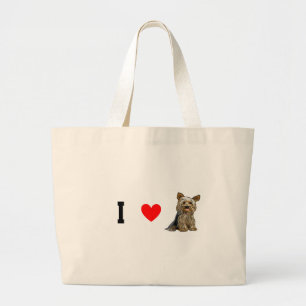 Grand Tote Bag Amour Yorkies Fourre-tout