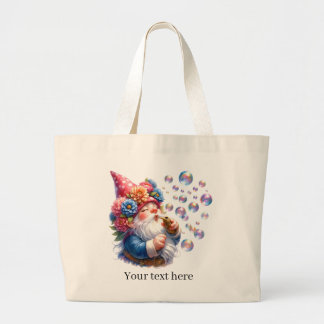 Grand Tote Bag Amoureux de les jardins gnome mignons
