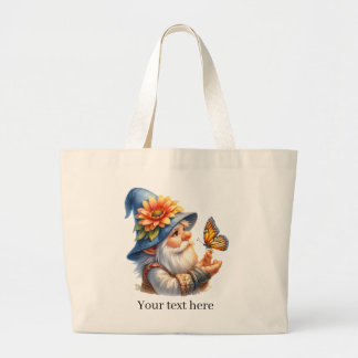 Grand Tote Bag Amoureux de les jardins gnome mignons