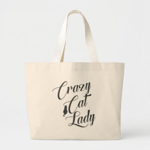 Grand Tote Bag Amoureux des chats fol de Madame Pet de chat