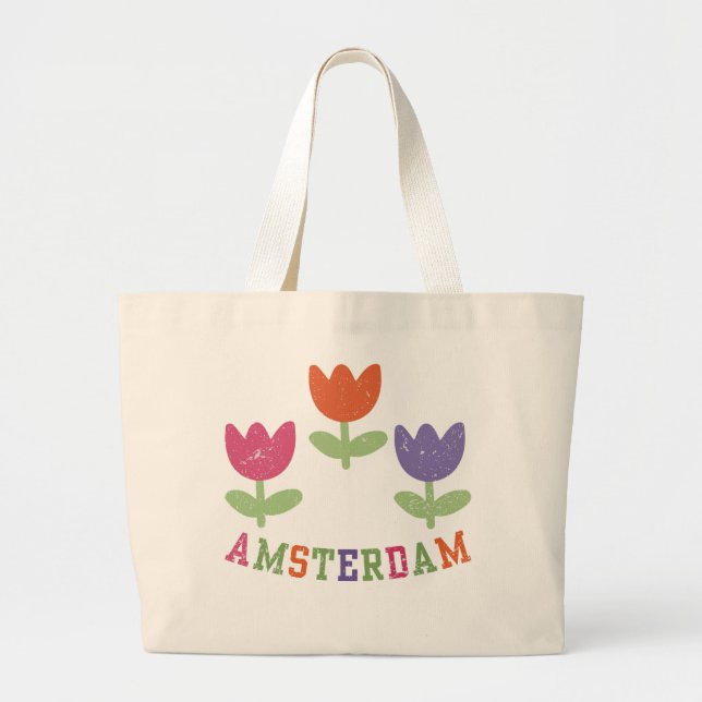 Grand Tote Bag Amsterdam Tulips (Devant)