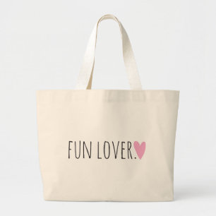 Grand Tote Bag Amusant avec coeur
