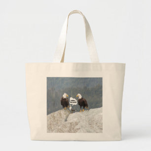 Grand Tote Bag Amusants aigles et mouettes