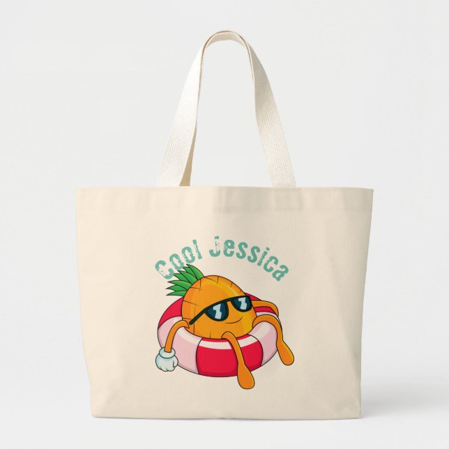 Grand Tote Bag Ananas cool (Devant)