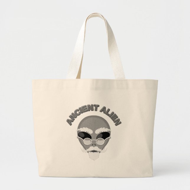 Grand Tote Bag Ancien journal en chef Alien (Devant)