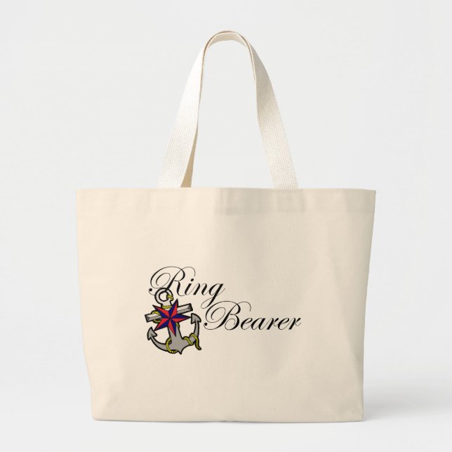 Grand Tote Bag Ancre de porteur d'alliances (Devant)