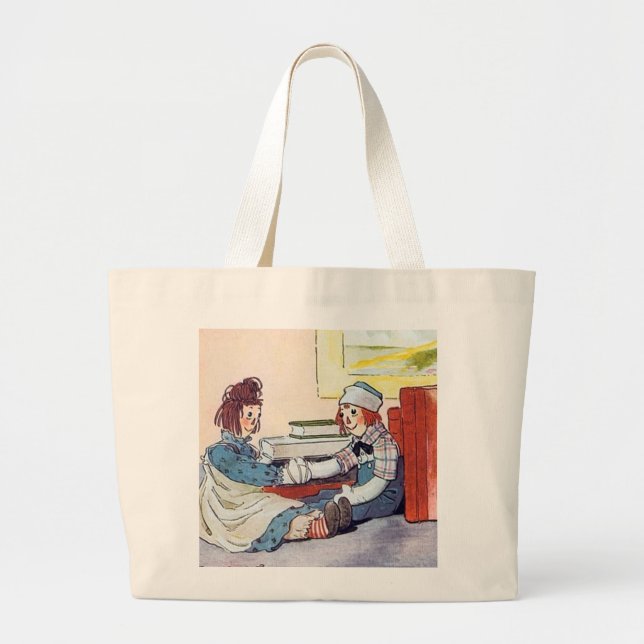 Grand Tote Bag Andy Raggedy se retrouve pour la première fois (Devant)