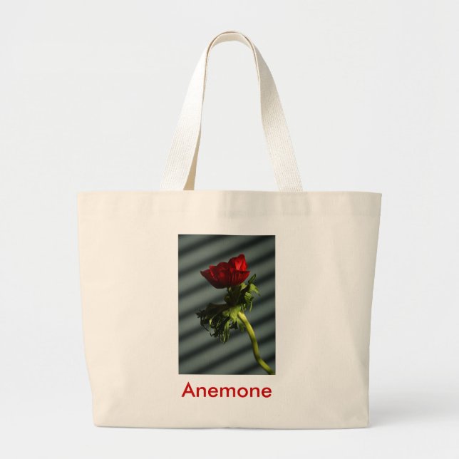 Grand Tote Bag Anémone rouge (Devant)