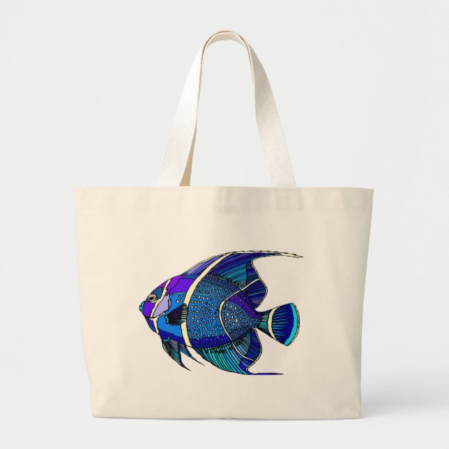 Grand Tote Bag Ange bleu (Devant)