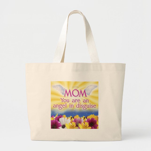 Grand Tote Bag Ange dans le déguisement (Devant)