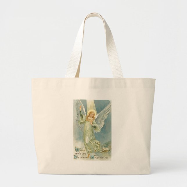 Grand Tote Bag Ange de Noël (Devant)