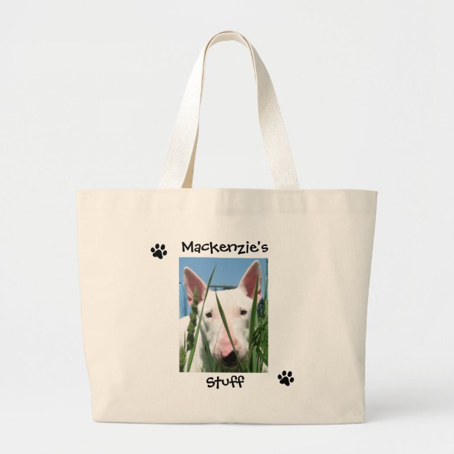 Grand Tote Bag Animal familier personnalisé (Devant)