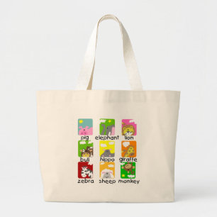 Grand Tote Bag Animaux sur des T-shirts et des cadeaux de défil