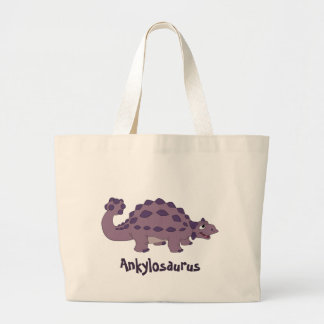 Grand Tote Bag Ankylosaurus de bande dessinée