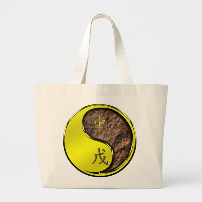 Grand Tote Bag Année du Singe de Terre (Devant)