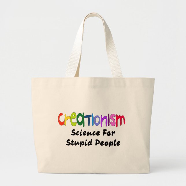 Grand Tote Bag Anti-Créationisme (Devant)