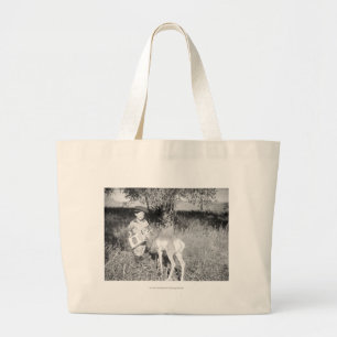 Grand Tote Bag Antilope de alimentation de garçon à la main