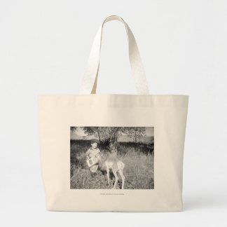 Grand Tote Bag Antilope de alimentation de garçon à la main
