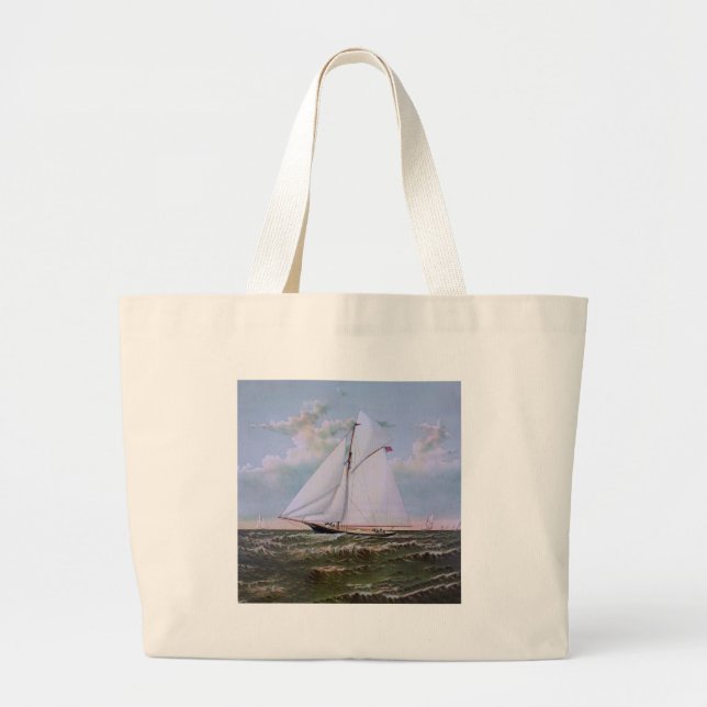 Grand Tote Bag Antique voilier Slot Yacht Voilier Ocean (Devant)