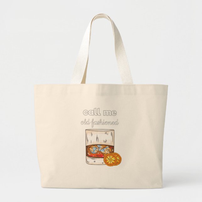 Grand Tote Bag Appelez-moi vieux mode (Devant)
