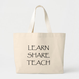 Grand Tote Bag Apprenez que la part enseignent