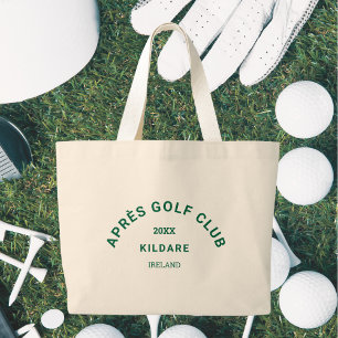 Grand Tote Bag Après le Golf Club Forêt Vert Golf Social Crest
