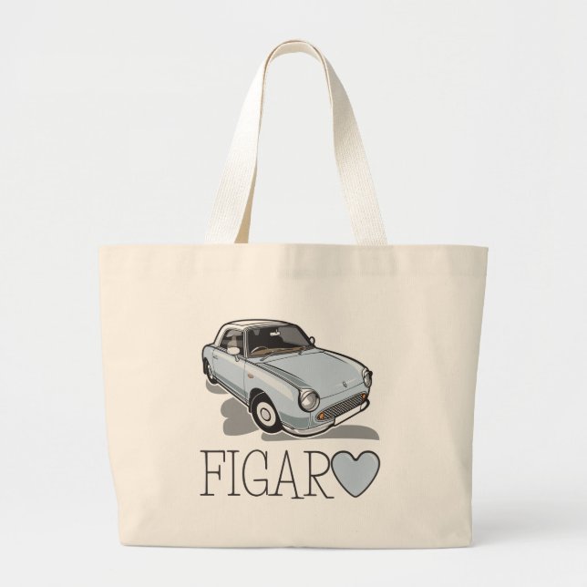 Grand Tote Bag Aqua pâle de Nissan Figaro (Devant)