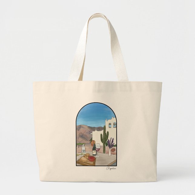 Grand Tote Bag Aquarelle Argentine (Devant)