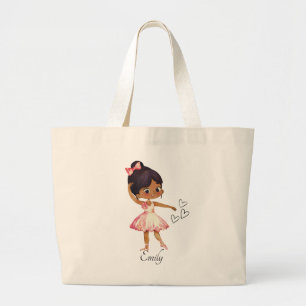 Grand Tote Bag Aquarelle Ballerina Dancer Thème