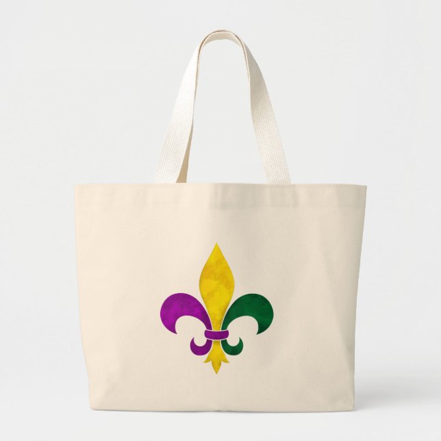 Grand Tote Bag aquarelle fleur (Devant)