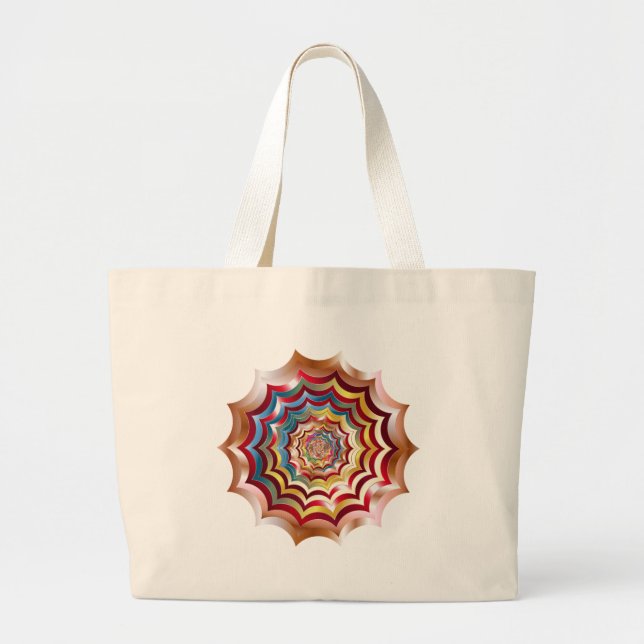 Grand Tote Bag araignée web hypnotique revitalisé (Devant)