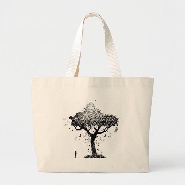 Grand Tote Bag Arbre de cendre (Devant)