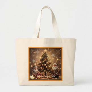 Grand Tote Bag "Arbre de Noël étoilé brillant"