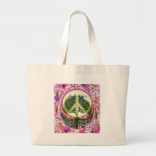 Grand Tote Bag Arbre de souffle de vie de la vie