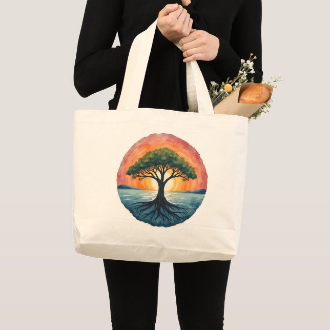GRAND TOTE BAG ARBRE DE VIE (Devant (produit))