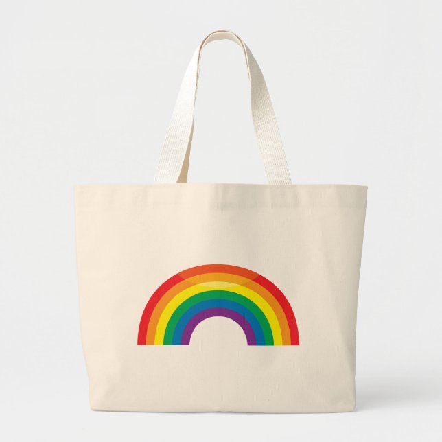 Grand Tote Bag Arc-en-ciel classique (Devant)