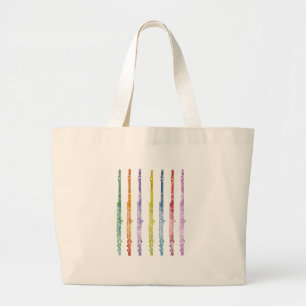 Grand Tote Bag Arc-en-ciel des cannelures