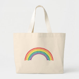 Grand Tote Bag Arc-en-ciel pointillé