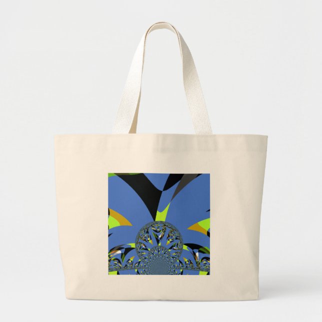 Grand Tote Bag Arches cool avec sphères fractales Art Design (Devant)