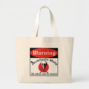 Grand Tote Bag Architectes d'avertissement uniquement