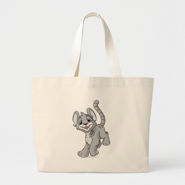 Grand Tote Bag Argent de Kougra (Devant)