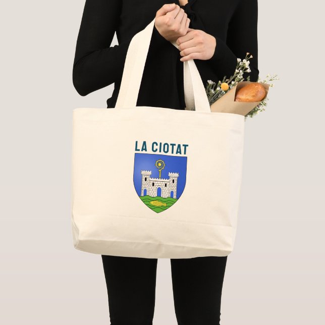 Grand Tote Bag Armoiries de La Ciotat - France (Devant (produit))
