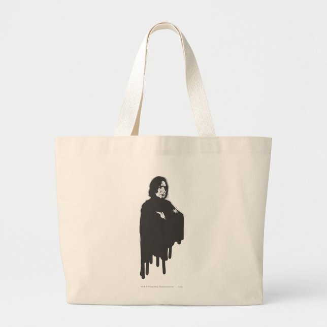 Grand Tote Bag Armoiries de Snape Severus croisées B-W (Devant)