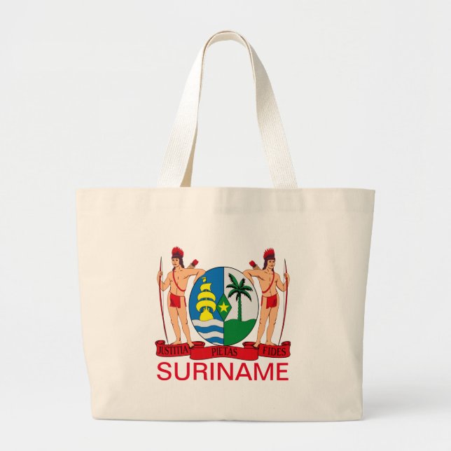 Grand Tote Bag Armoiries du Suriname (Devant)