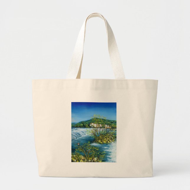 Grand Tote Bag ARNO RIVER AT ROVEZZANO Florence Italy (Devant)